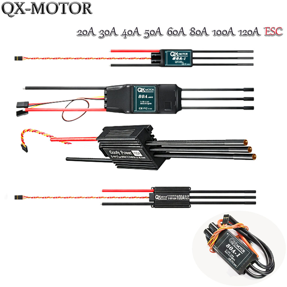 Rc Helicopter Motor - ตัวควบคุมความเร็วแบบไร้แปรงถ่าน 20A-120A ใช้ได้กับมอเตอร์พัดลมแบบท่อ QX-MOTOR EDF สำหรับโดรน