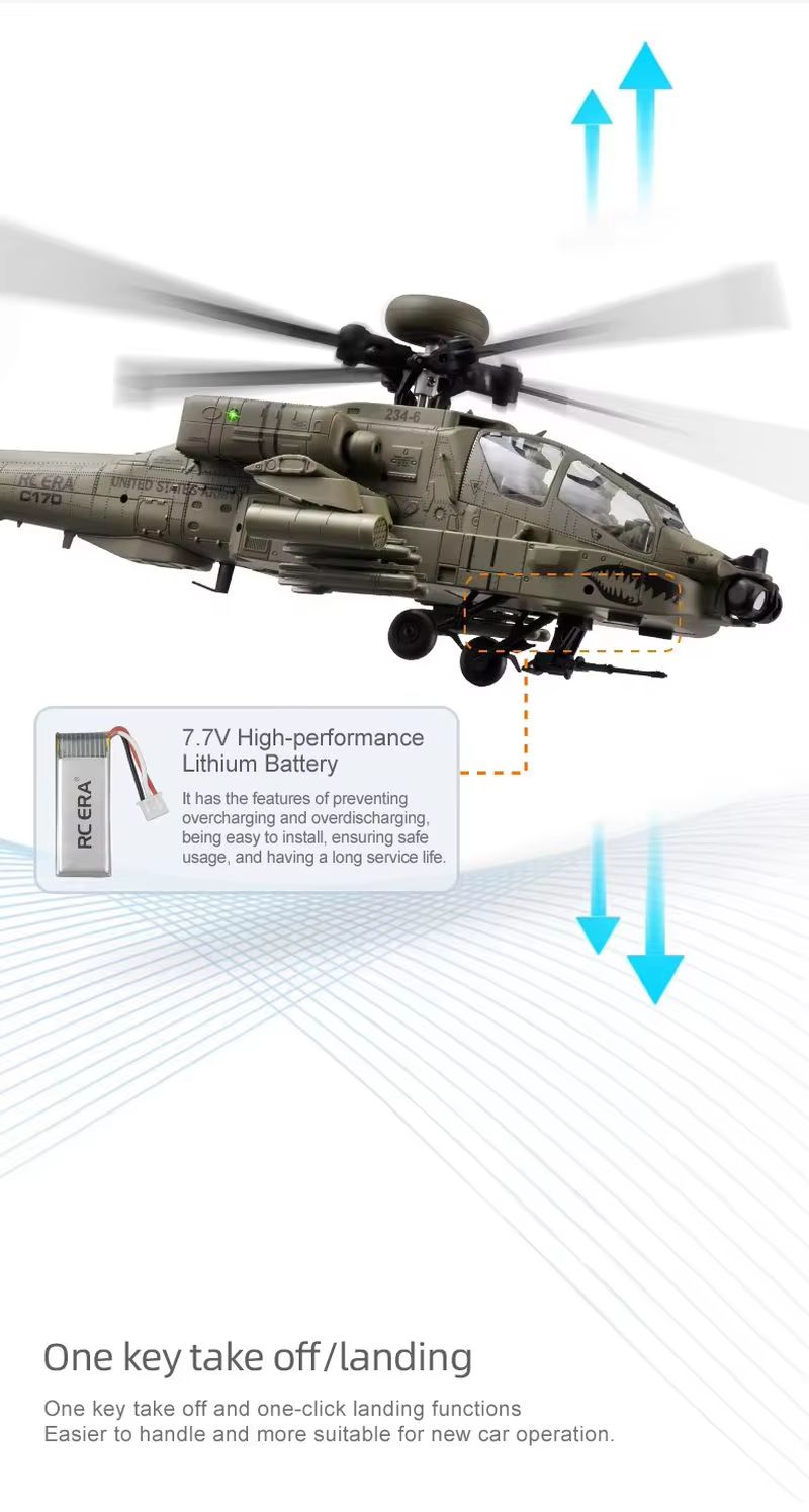 RC Era AH‑64D Apache C170 เฮลิ - Rc Helicopter Single Rotor บทวิจารณ์และราคา