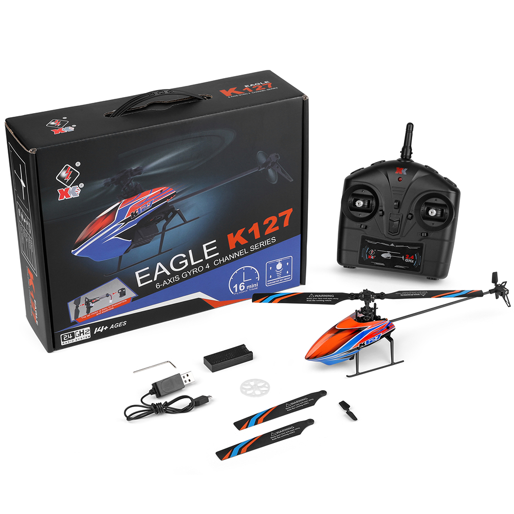 WLtoys XK K127 2.4G 4CH 6-Aixs - Rc Helicopter Large บทวิจารณ์และราคา